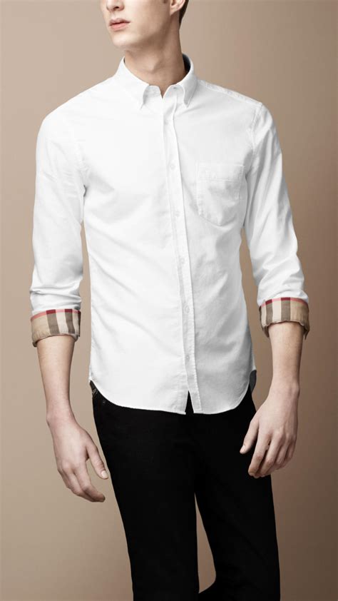 burberry white shirt india|authentic burberry shirt.